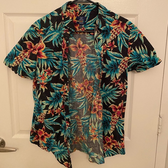 Fun Tropical Mens Button Down - Picture 1 of 4